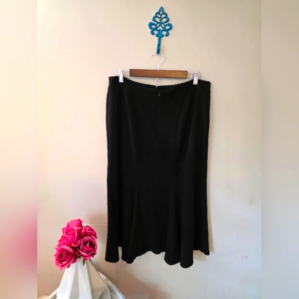Studio 1940 Midi A-Line Black Cocktail Skirt Size 14 - Picture 3 of 4